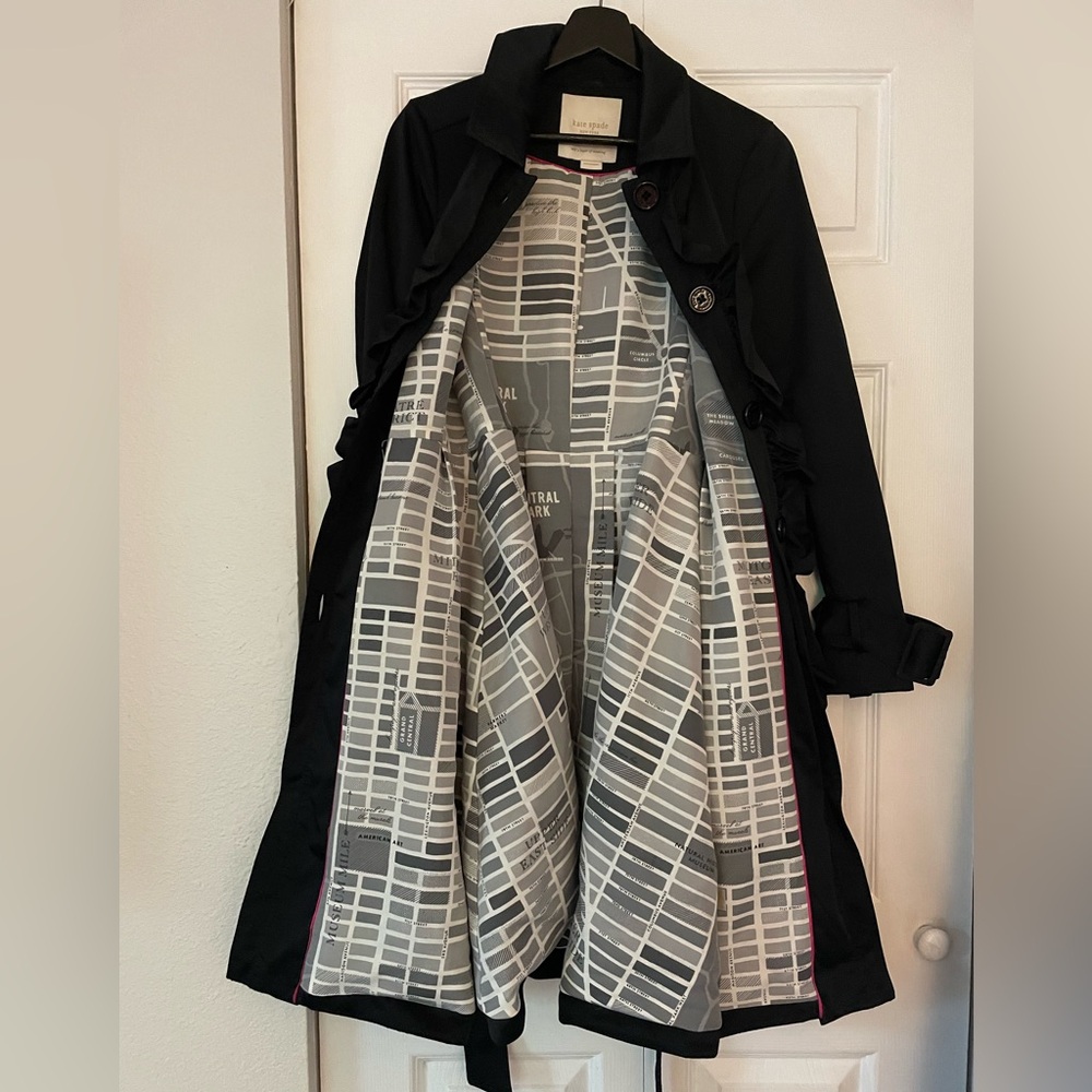 Kate Spade Ruffle Trench Coat - Picture 4 of 5